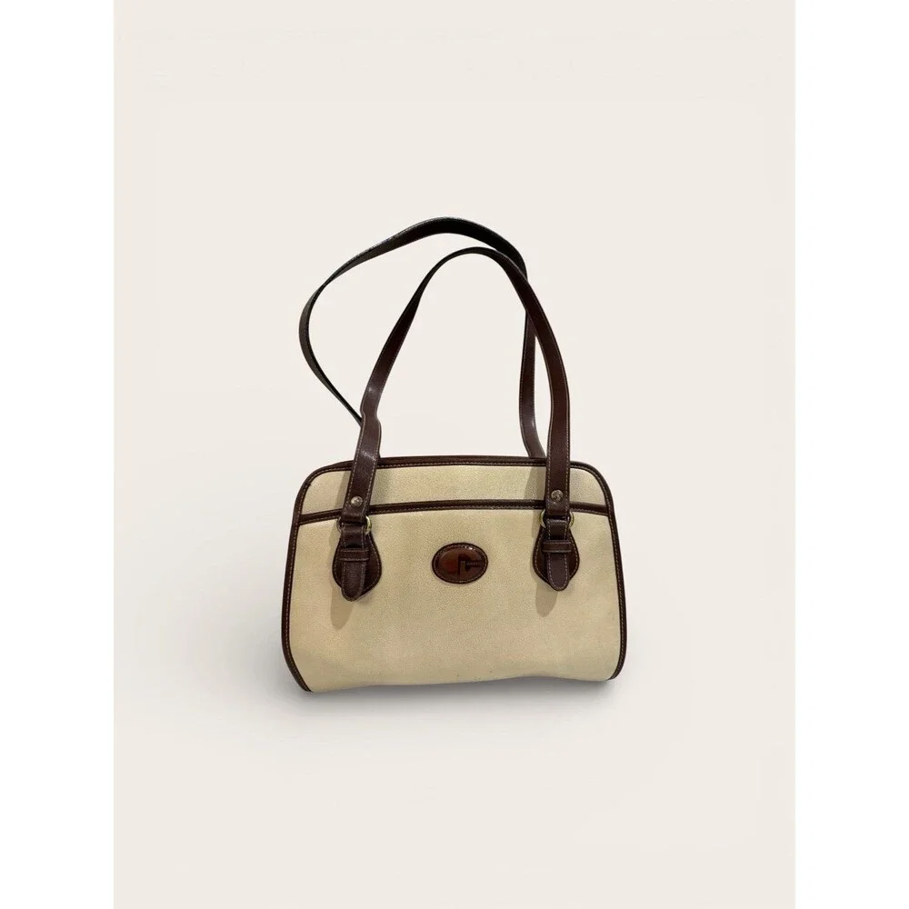 Vintage Rampage Beige Brown Shoulder Bag Classic 90s Y2K Structured Purse
